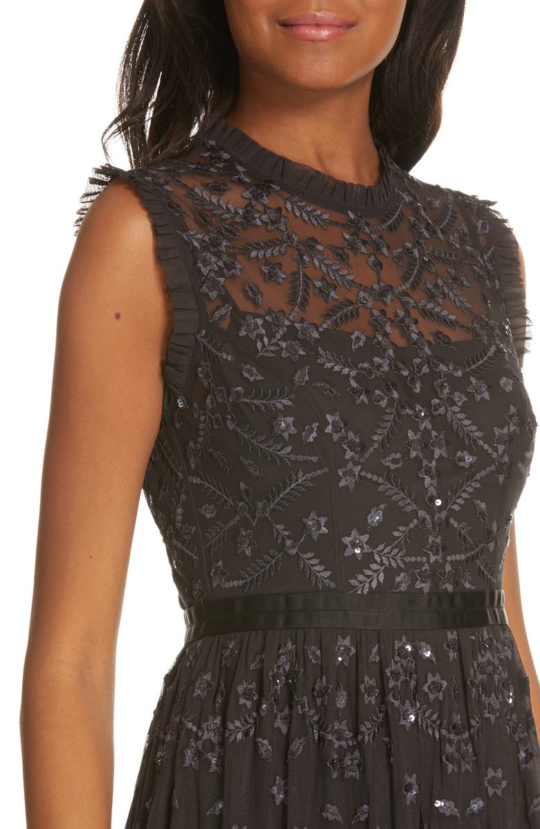 Needle & Thread Clover Gloss Fit & Flare Dress, Alternate, color, 