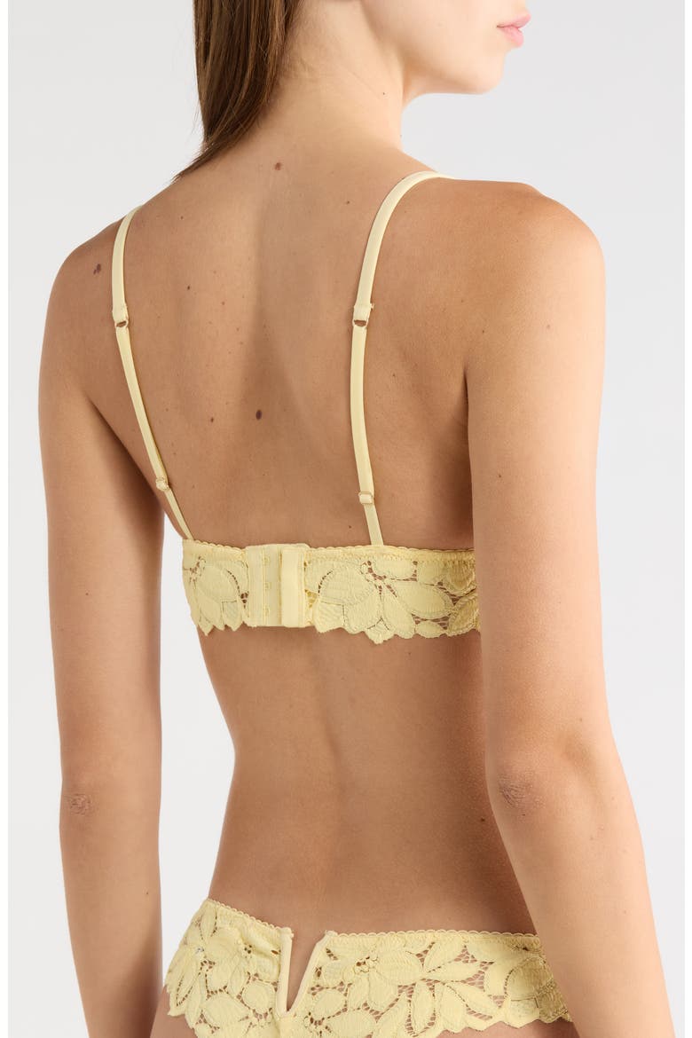 Celeste Lace Triangle Bralette, Alternate, color, VANILLA
