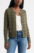 Caslon® Textured Cotton Cardigan