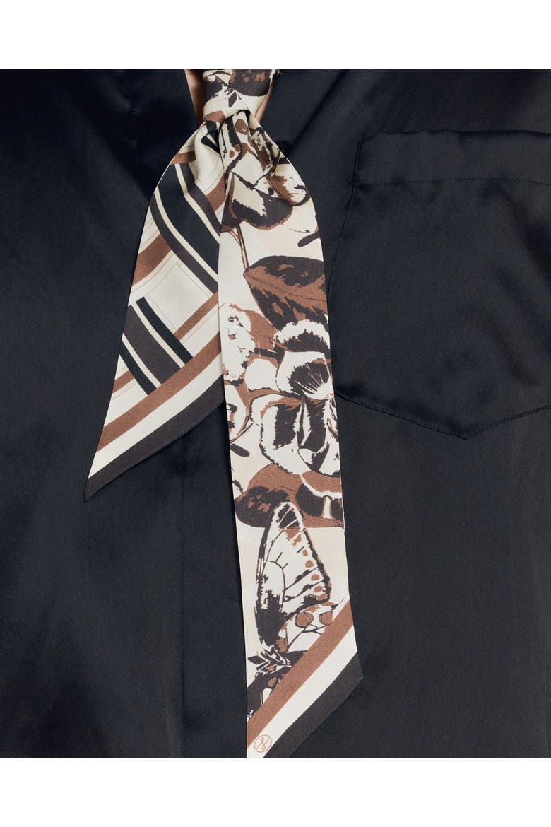 x Leatherology Silk Twill Skinny Scarf, Alternate, color, Neutral