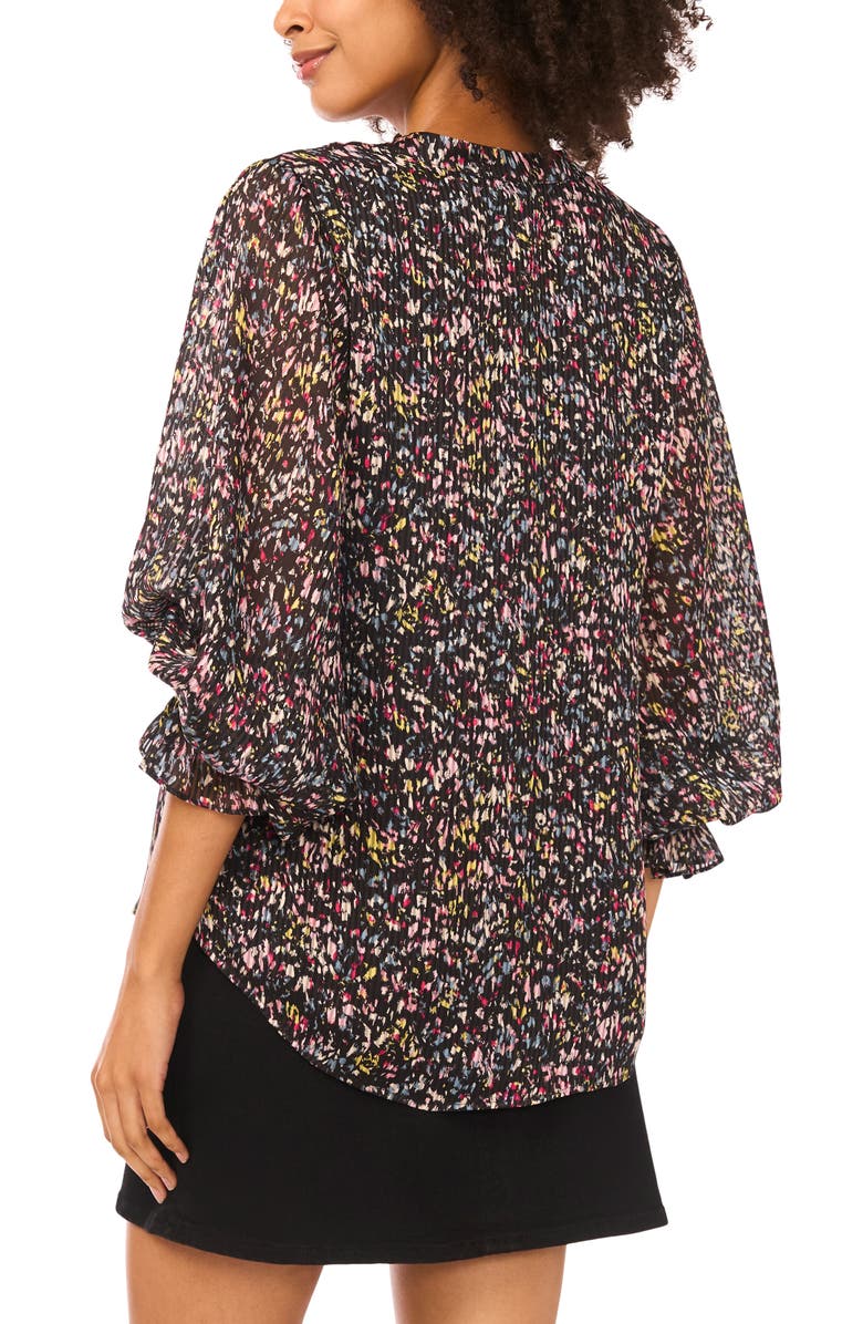 Vince Camuto Confetti Print Top, Alternate, color, Aegean Sea