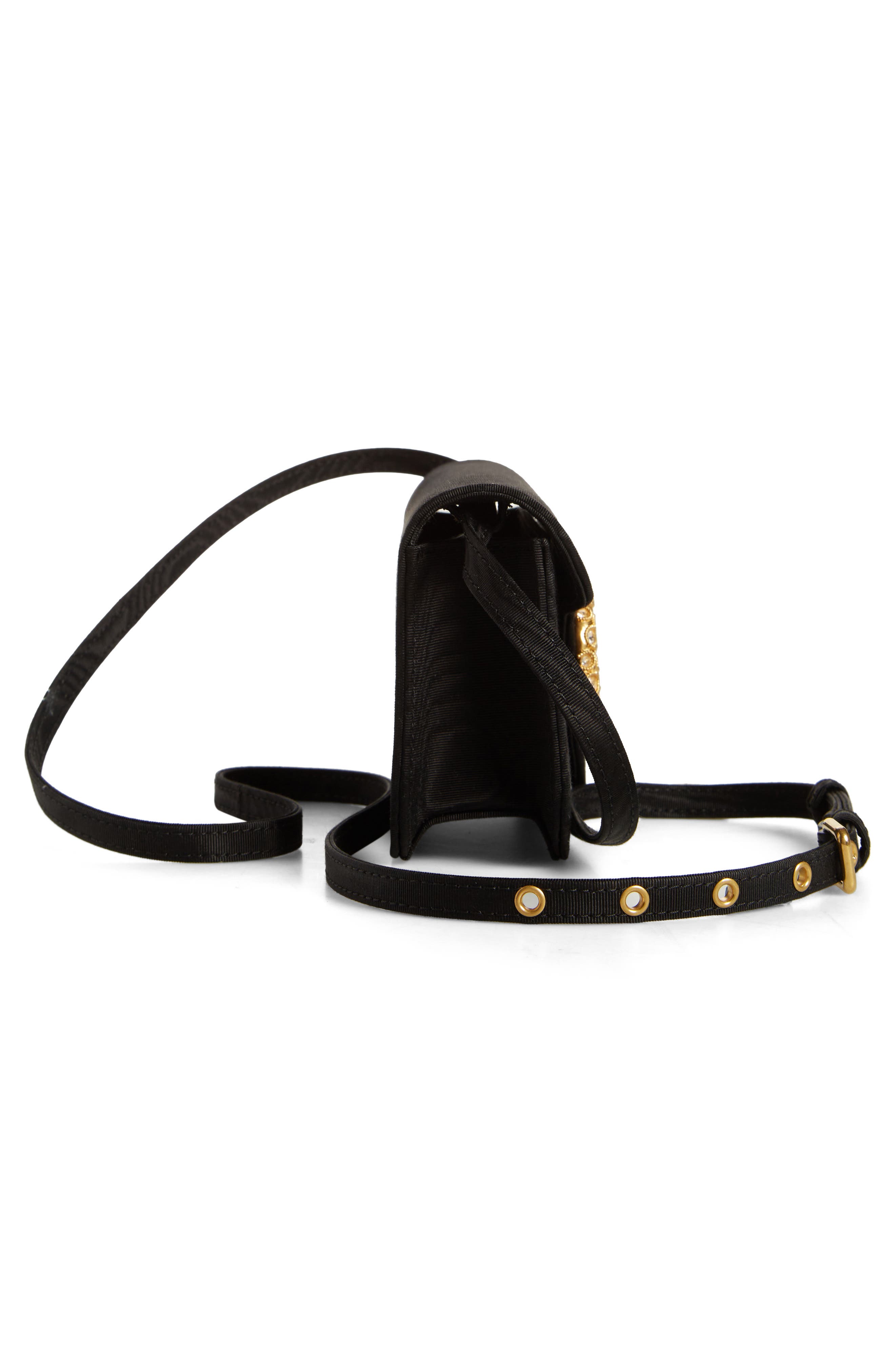 Valentino Garavani Locò Jewel Logo Moiré Clutch, Alternate, color, 