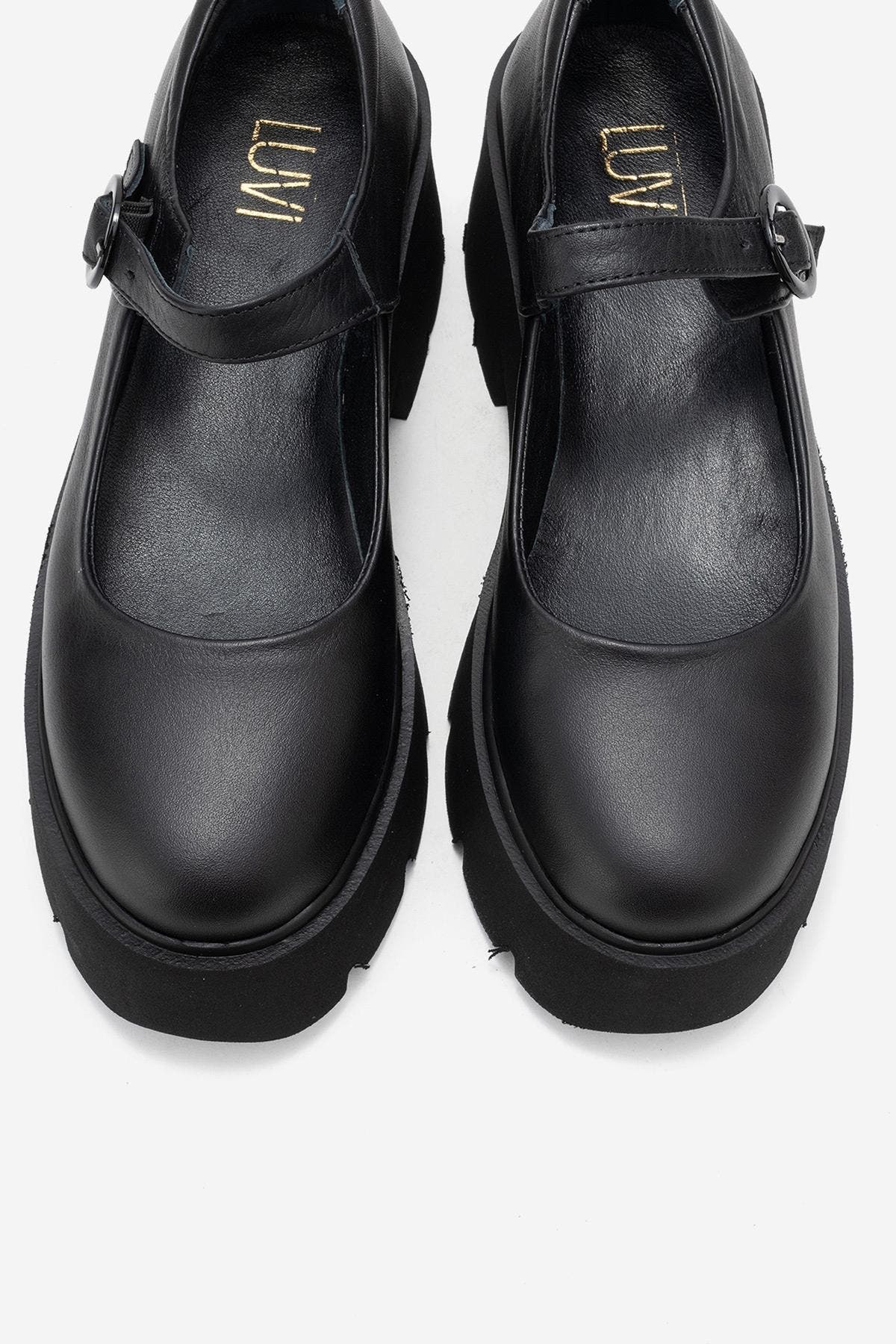 Forever & Always Shoes Orina Leather Platform Mary Jane Shoe, Alternate, color, Black