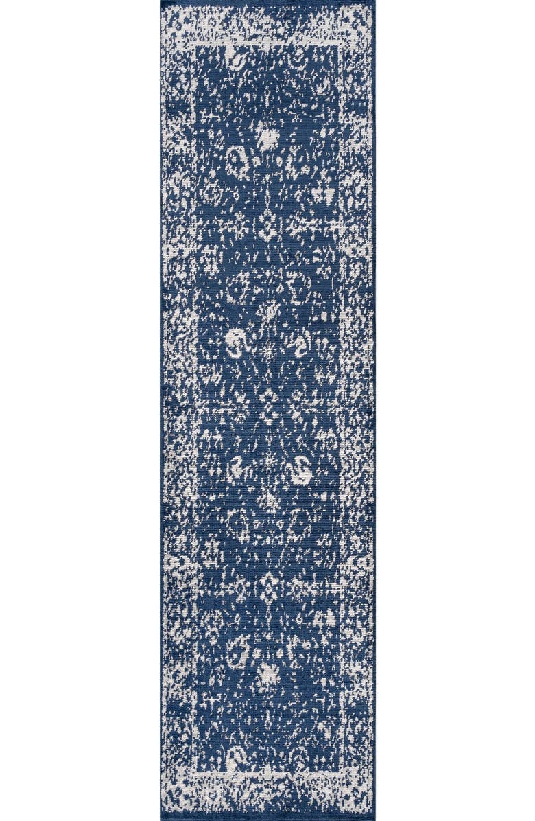 JONATHAN Y Soleiman Modern Persian Area Rug, Alternate, color, Navy