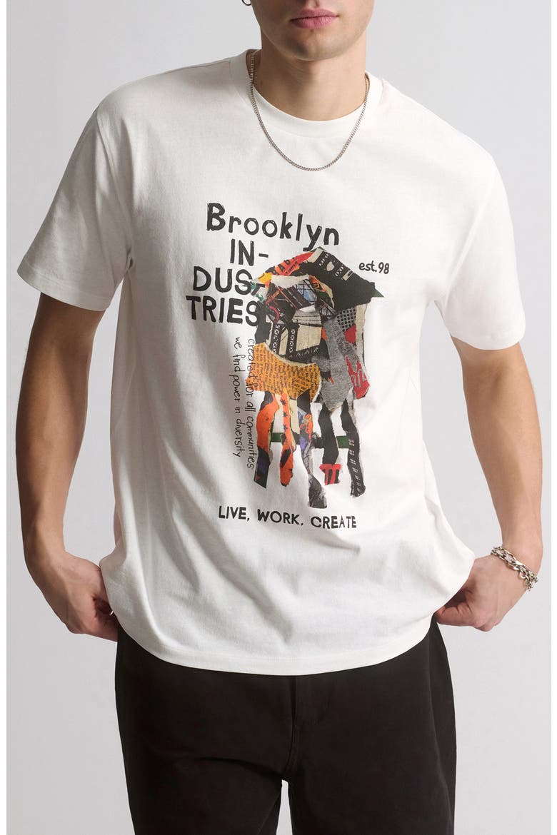 Water Tower Graphic T-Shirt, Main, color, ANTIQUE WHITE