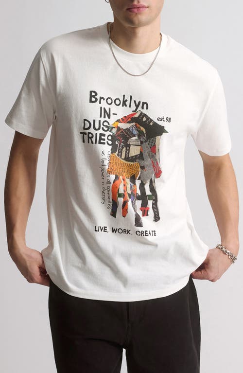 Brooklyn Industries Water Tower Graphic T-shirt In White