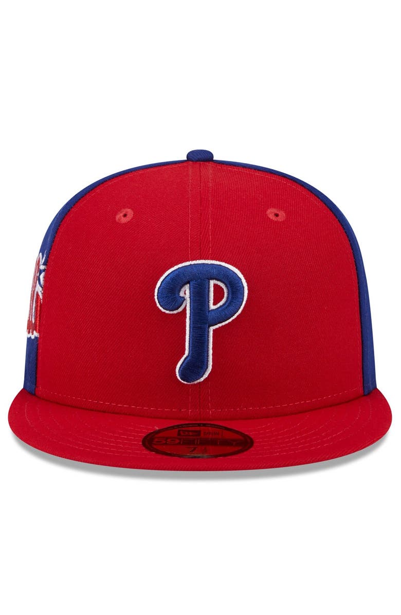 New Era Men's New Era Red/Royal Philadelphia Phillies Gameday Sideswipe 59FIFTY Fitted Hat, Alternate, color, 