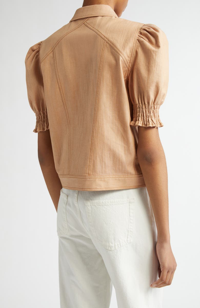 Cinq à Sept Roselyn Short Sleeve Denim Jacket, Alternate, color,