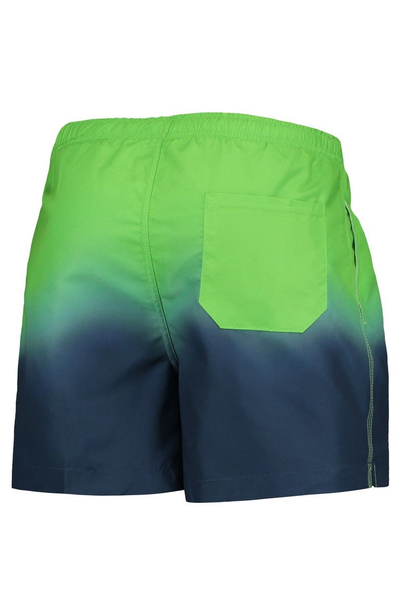 FOCO Men's FOCO Navy/ Seattle Seahawks Dip-Dye Swim Shorts, Alternate, color, 