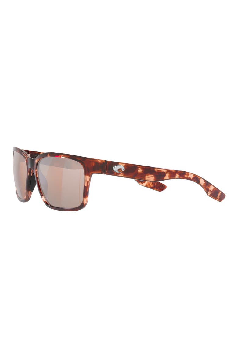 Palmas 57mm Polarized Rectangular Sunglasses, Alternate, color, COPPER