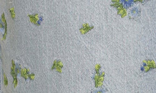 Avec Les Filles Floral Embroidered Relaxed Tapered Jeans