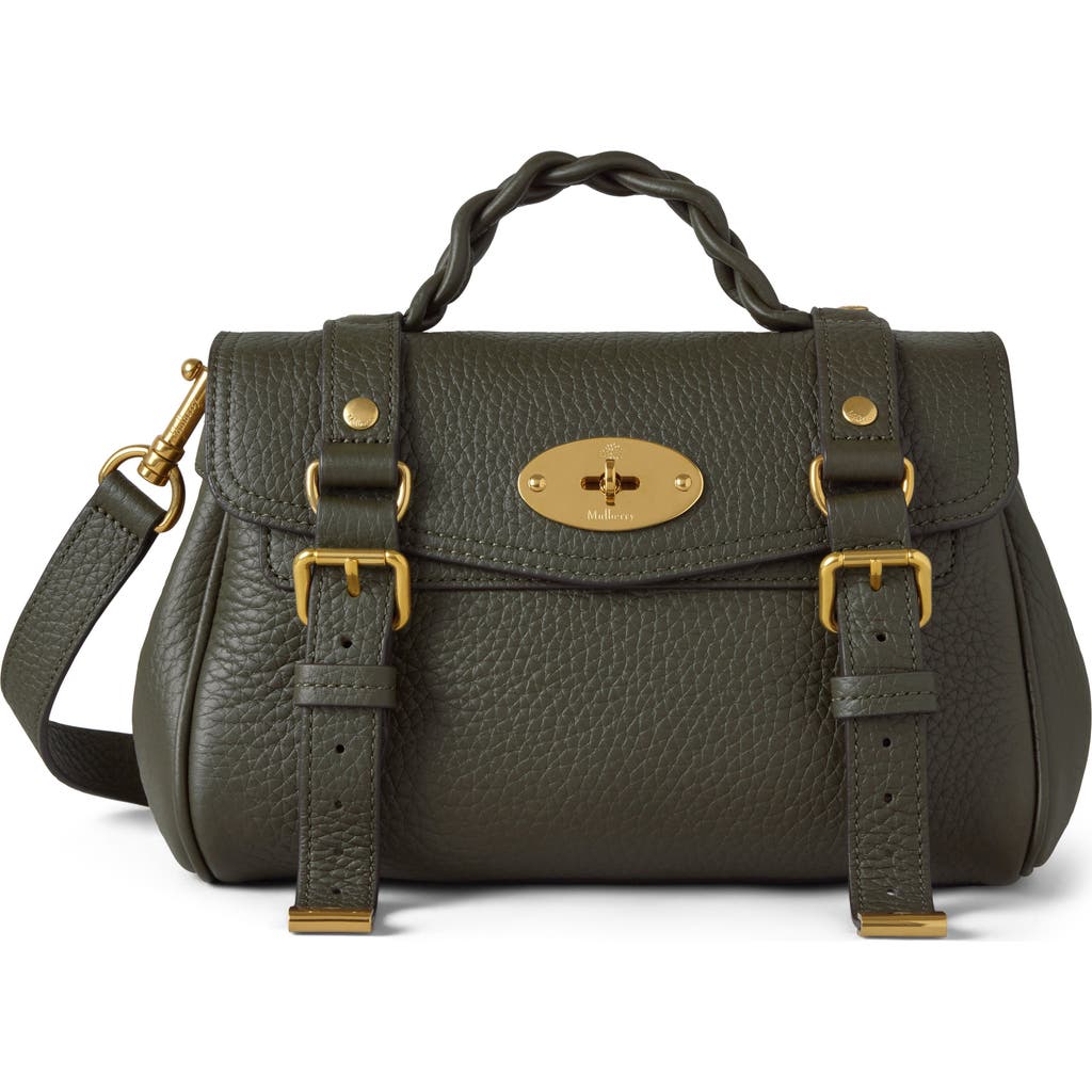Mulberry Mini Alexa Leather Satchel In Green
