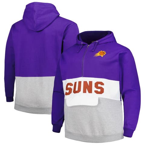 Men's Fanatics Branded Purple Phoenix Suns Big & Tall Anorak Half-Zip Hoodie