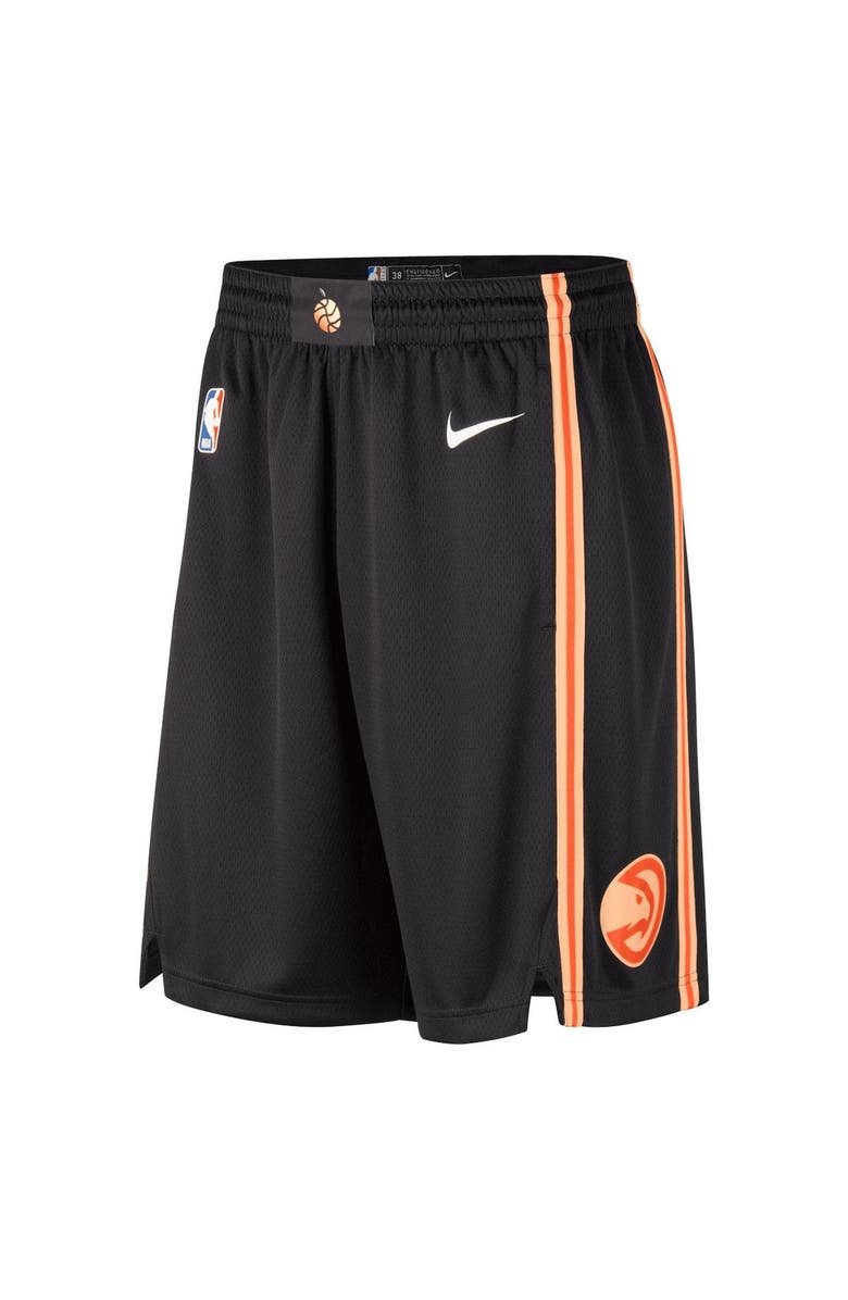Nike Men's Nike Black Atlanta Hawks 2022/23 City Edition Swingman Shorts, Main, color, 