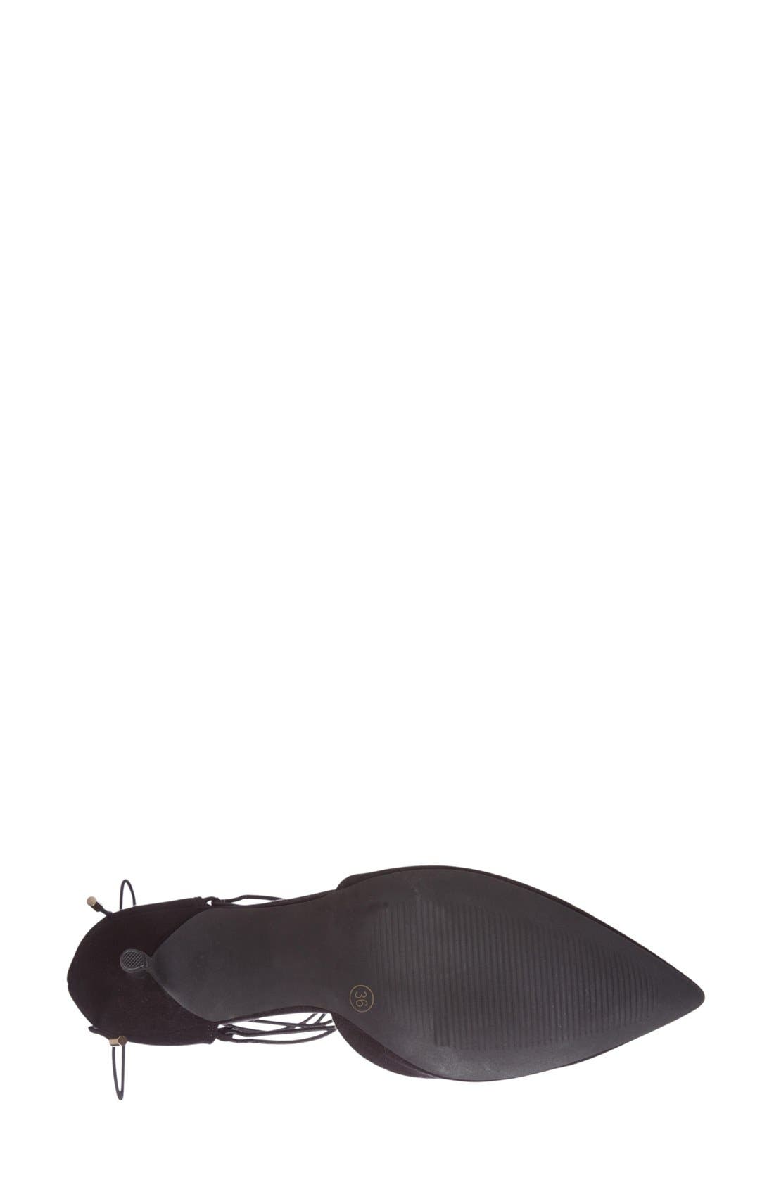 'Jessica' Ghillie Pump, Alternate, color, BLACK