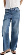 MANGO Side Stripe Low Rise Relaxed Straight Leg Jeans