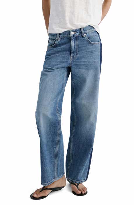 Side Stripe Low Rise Relaxed Straight Leg Jeans