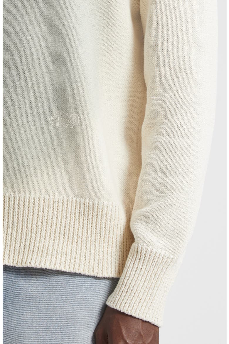 Dot Motif Crewneck Sweater, Alternate, color, OFF WHITE