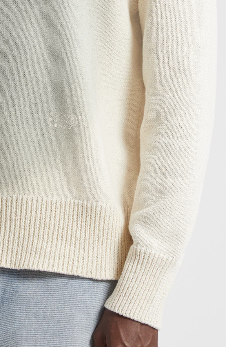 MM6 Maison Margiela Dot Motif Crewneck Sweater, Alternate, color, Off White