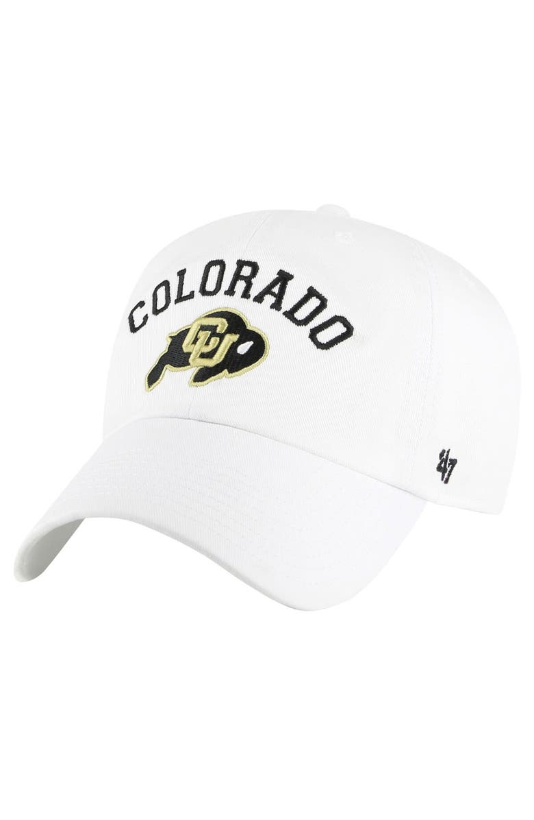 '47 Men's '47 White Colorado Buffaloes Clean Up Adjustable Hat, Main, color,