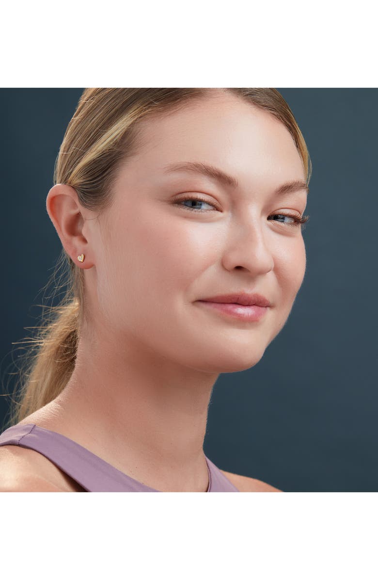 Bony Levy Simple Obsession Pavé Diamond Heart Stud Earrings, Alternate, color, 