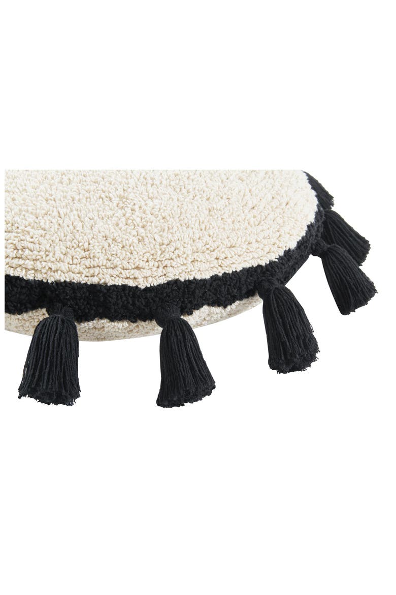 Circle Accent Pillow, Alternate, color, BLACK
