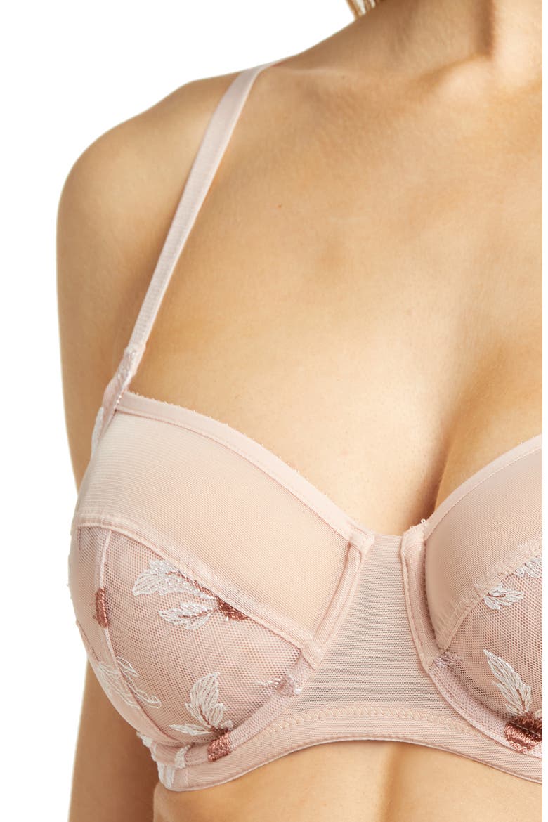 Spellbound Underwire Full Coverage Bra, Alternate, color, CORAL CMBO