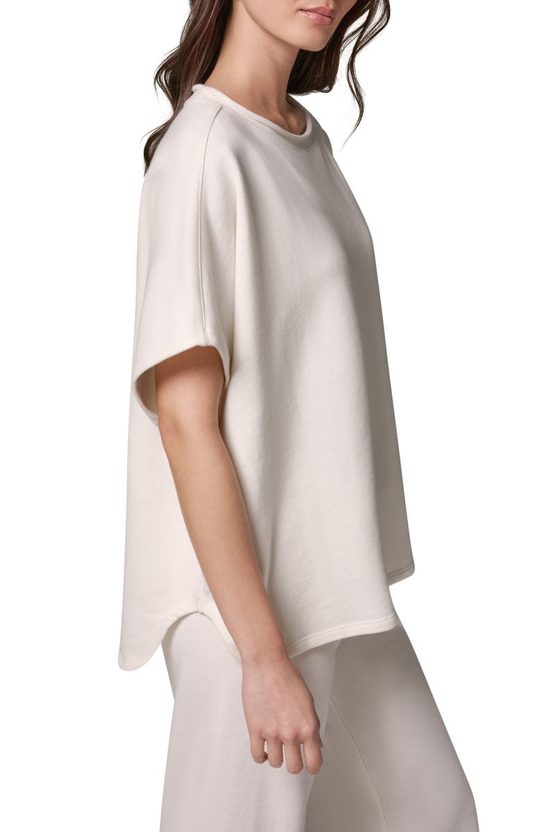 Donna Karan New York Cotton French Terry T-Shirt, Alternate, color, Cream