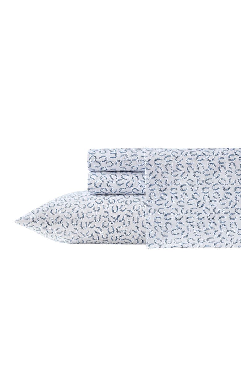 Wrangler Horseshoe Sheet Set, Main, color, Blue