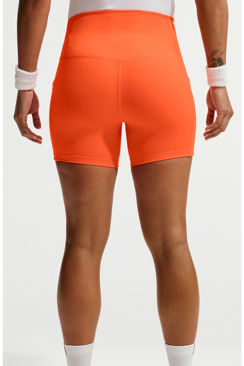 Court Dri-FIT Pocket Tennis Shorts, Alternate, color, BRILLIANT ORANGE/ WHITE