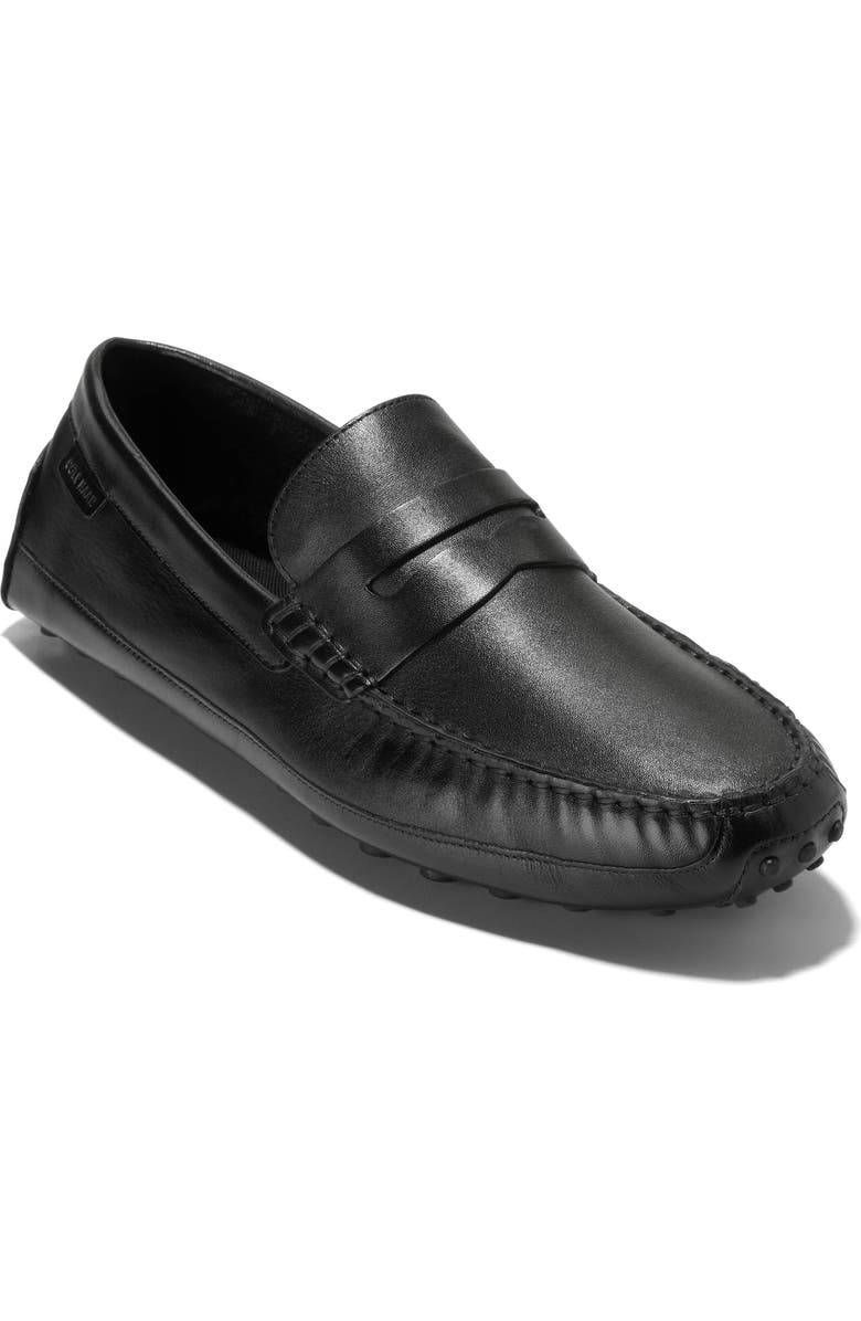 Cole Haan Hall Grand Penny Driving Loafer, Main, color, Black / Black