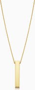 Oradina 10K Gold Brooklyn Bar Pendant Necklace