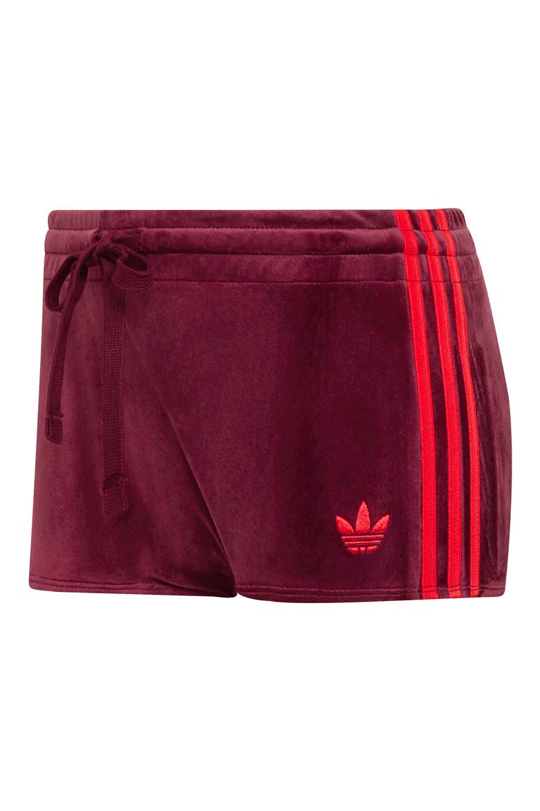 SST Velour Hot Shorts, Alternate, color, MAROON