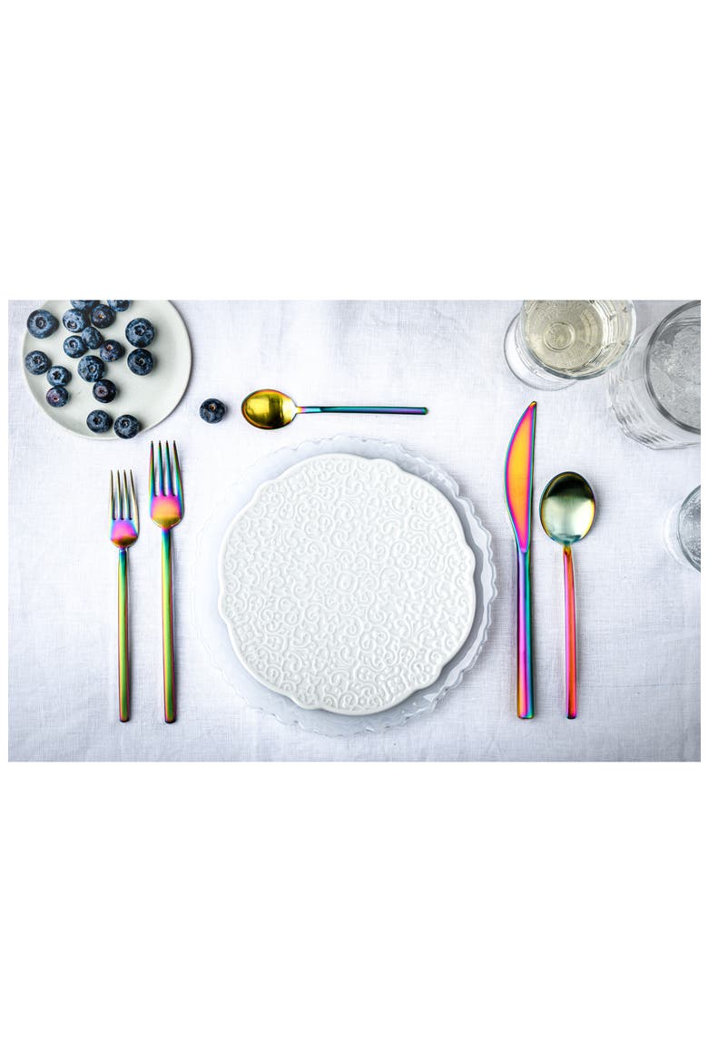 Due Ice 5-Piece Place Setting, Alternate, color, IRIDESCENT