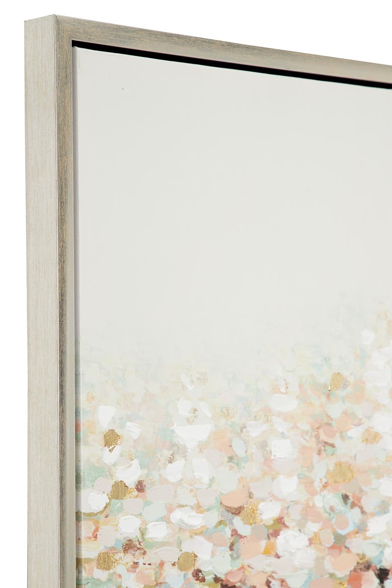 White Canvas Tree Framed Wall Art with Silver Frame, Alternate, color, MULTI