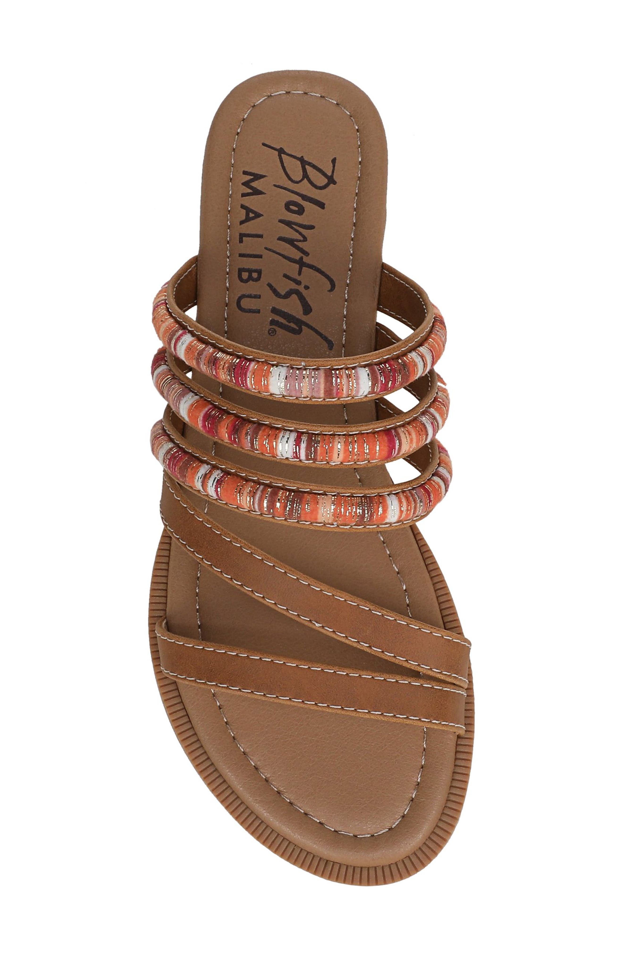 Blowfish Malibu August Slide Sandal, Alternate, color, Tan Multi Faux Leather
