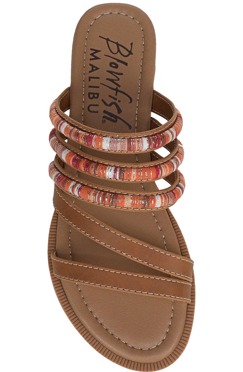 Blowfish Malibu August Slide Sandal, Alternate, color, Tan Multi Faux Leather