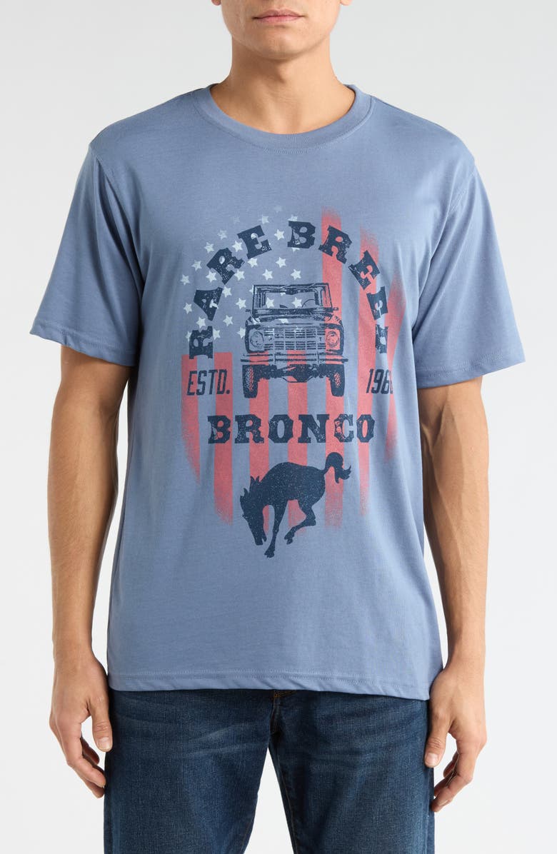 James Campbell Bronco Graphic T-Shirt, Main, color, Blue Jean