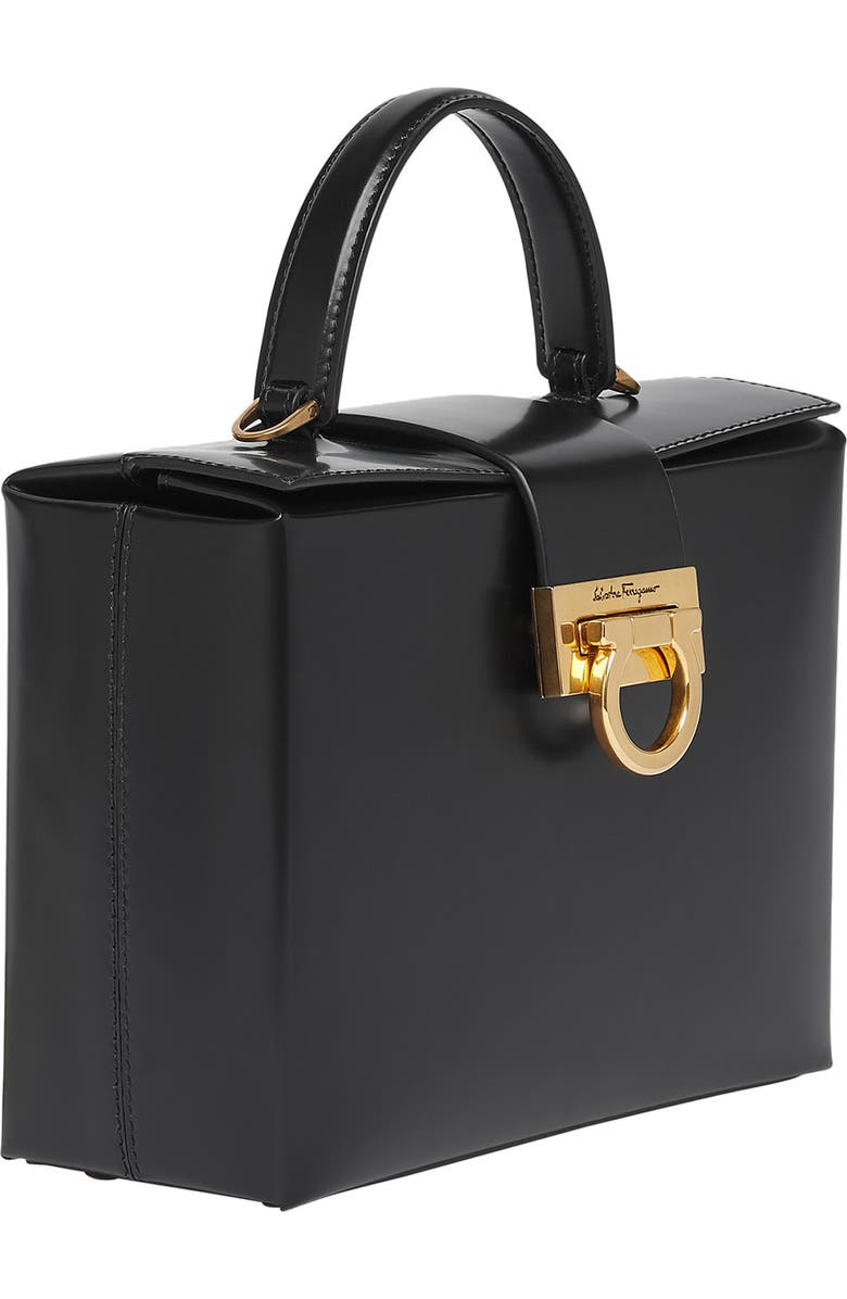 FERRAGAMO Trifolio Leather Train Case, Alternate, color,