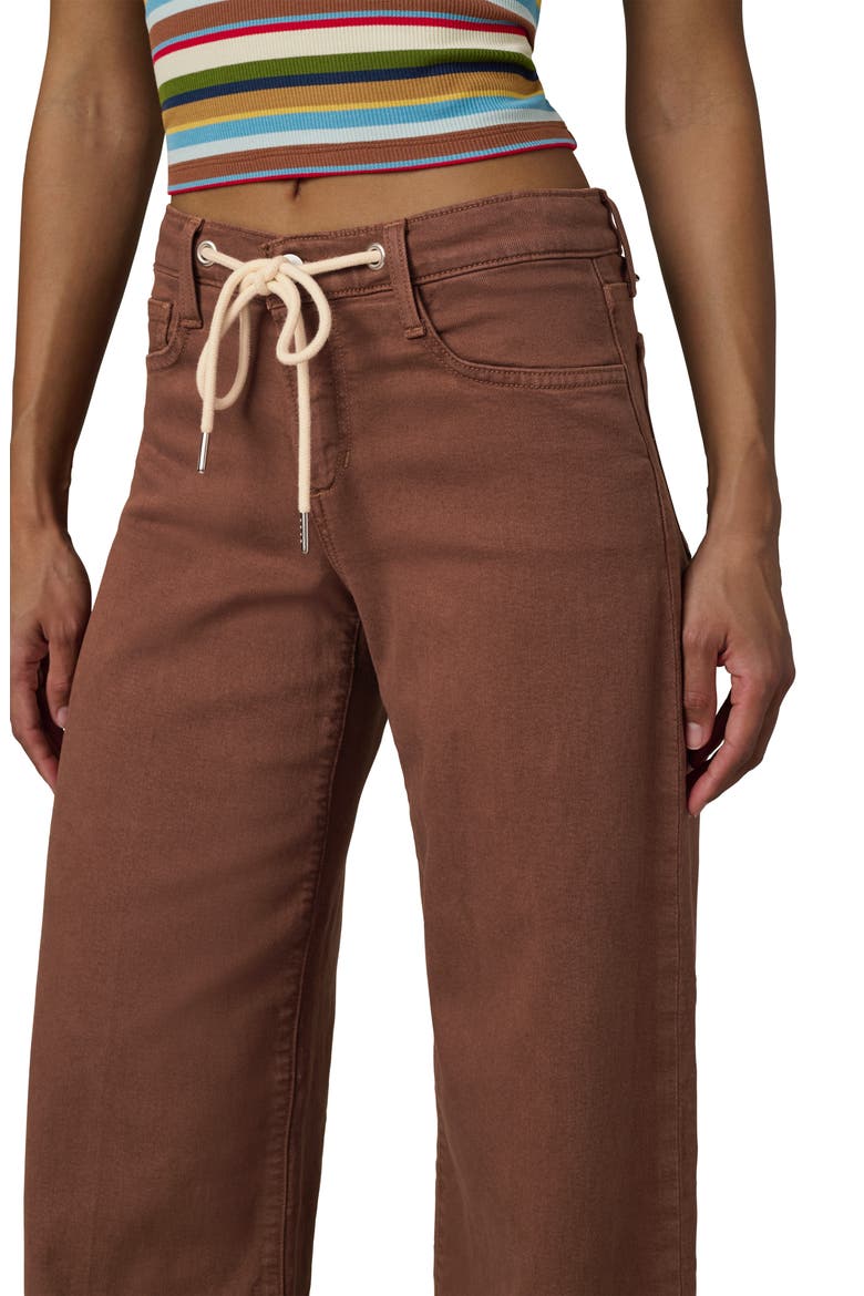 The Lou Lou Low Rise Drawstring Wide Leg Jeans, Alternate, color, CHOCOLATE