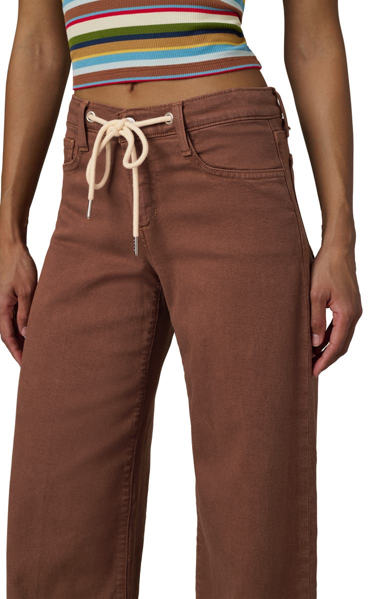 Joe's The Lou Lou Low Rise Drawstring Wide Leg Jeans, Alternate, color, Chocolate