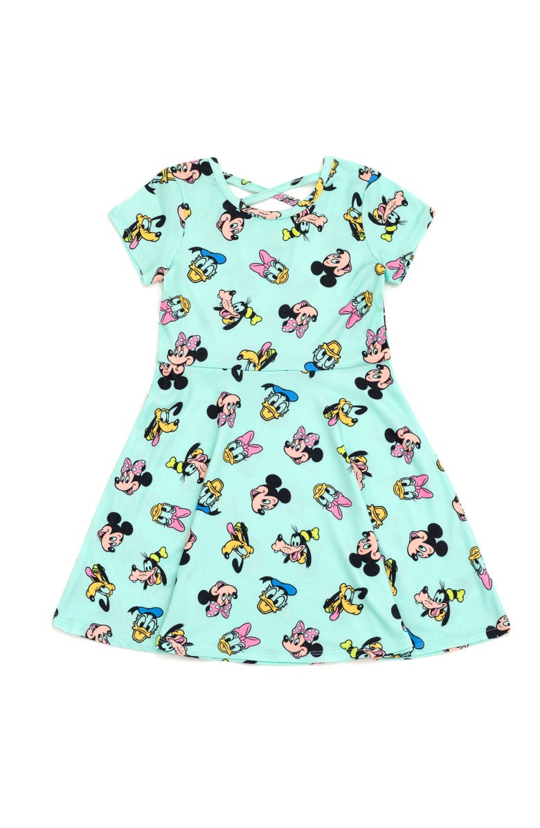 Disney Mickey Mouse & Friends 2-Piece Skater Dress Set, Alternate, color, Mickey Blue Pink