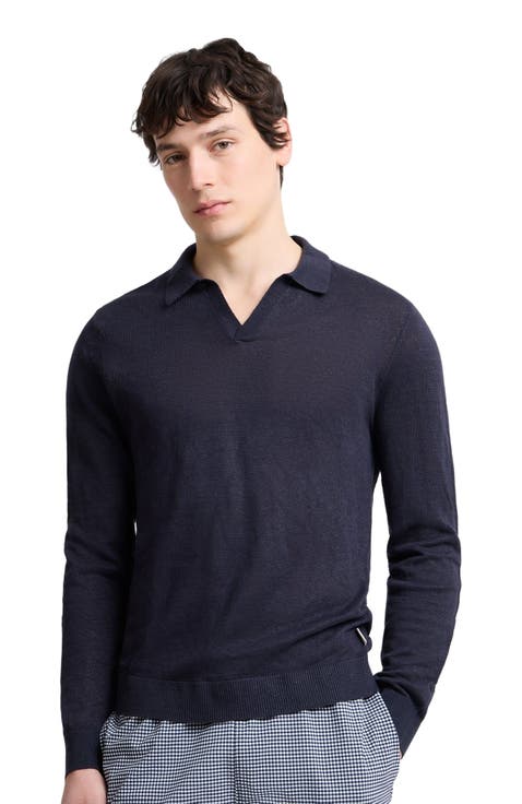 Linen Johnny Polo Long Sleeve Sweater