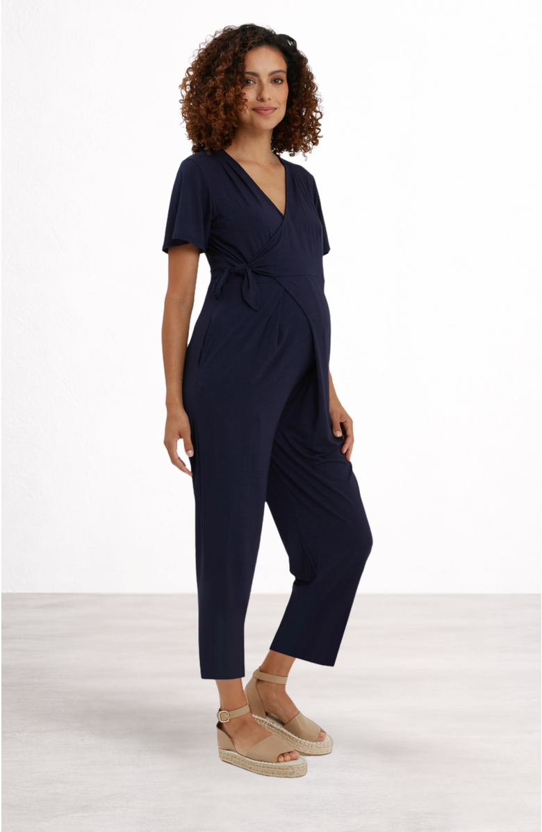 Nom Maternity Lucia Maternity Jumpsuit, Alternate, color, Navy