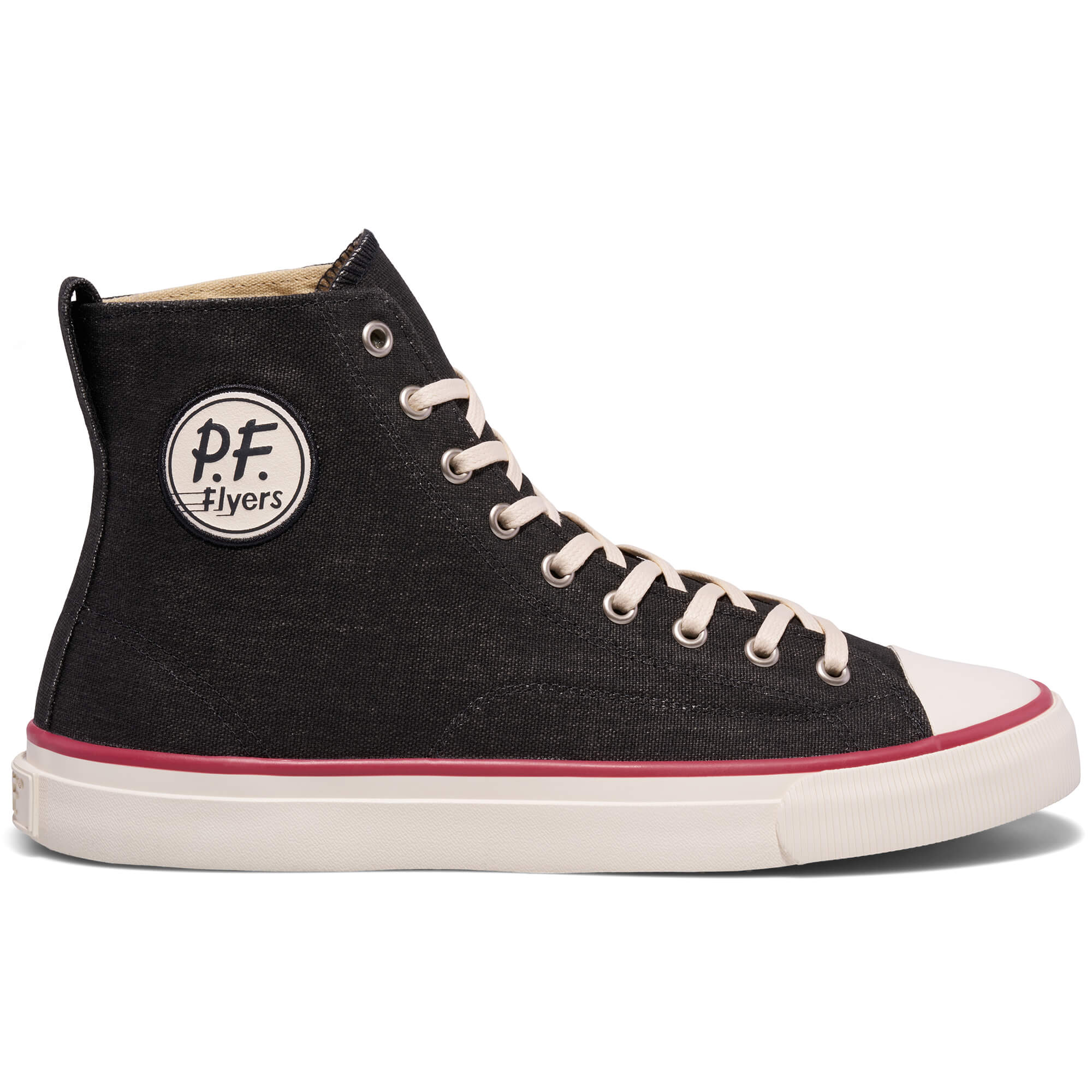 P.F. Flyers All-American High-Top Sneaker, Alternate, color, Antique Black-Crimson
