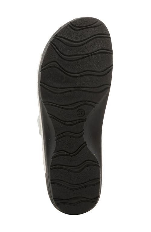 Flexus By Spring Step Perforated Slide Sandal In White