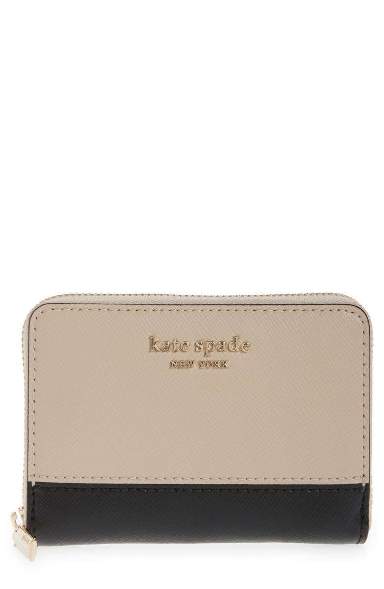 Kate Spade New York spencer zip leather card case, Main, color, 