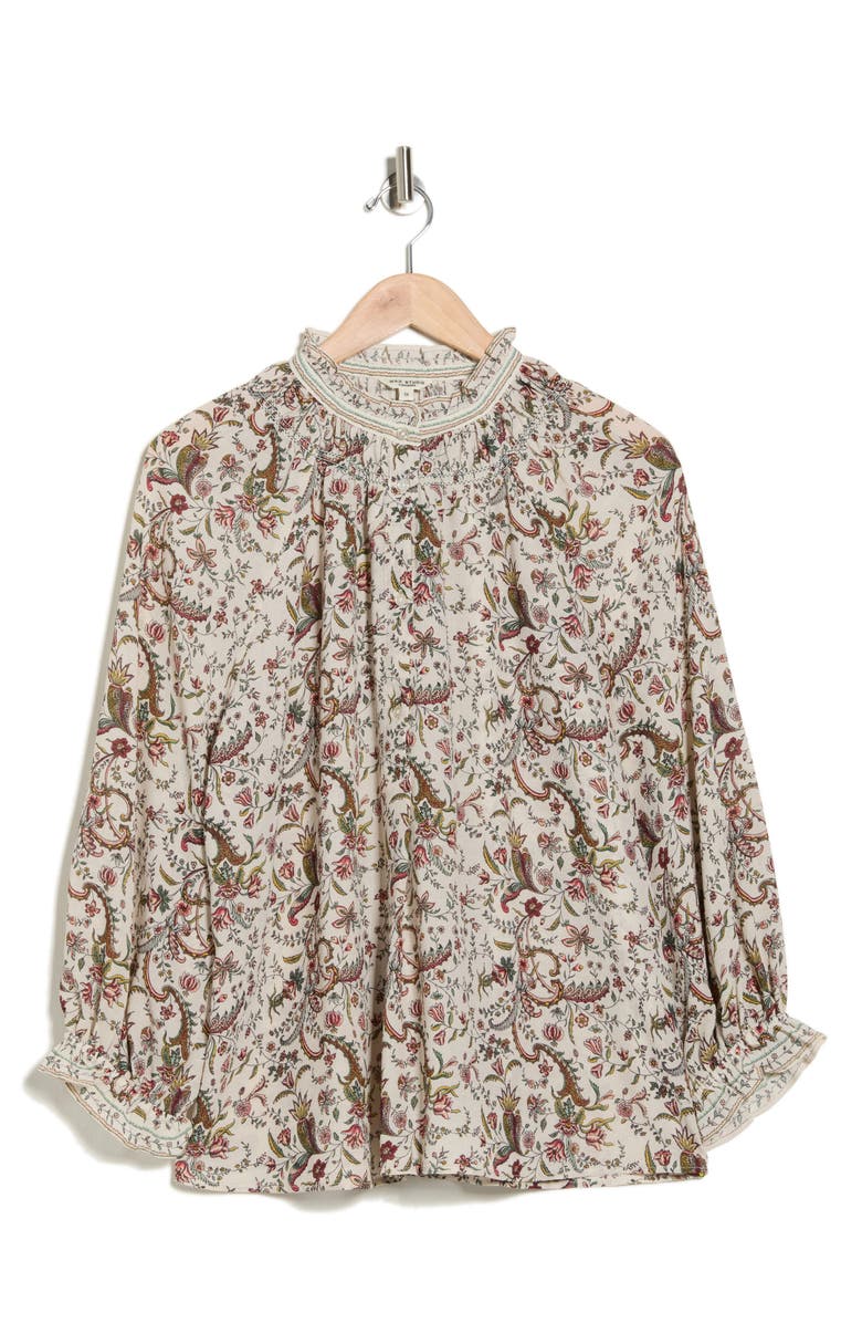 MAX STUDIO Ruffle Top, Alternate, color, Wavy Branch Panel