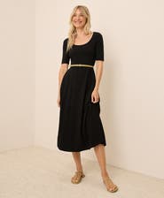 Pact Fit & Flare Signature Scoop Dress Made With Organic Cotton