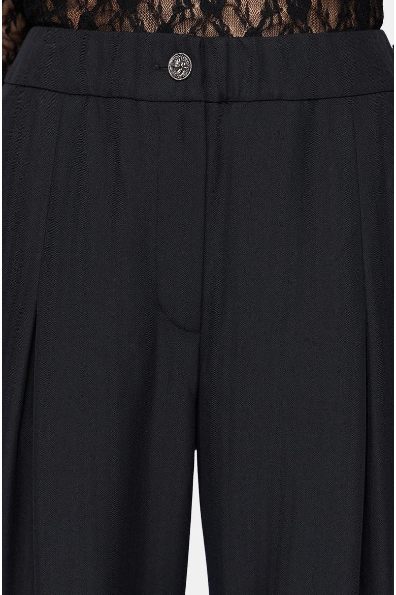 Devon Lace Up Wide Leg Trouser, Alternate, color, Black